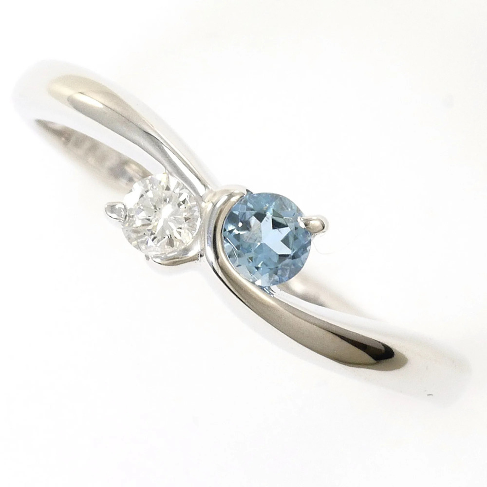 VINTAGE 14k Silver Diamond Ring
